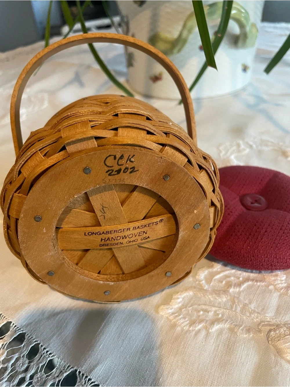 Longaberger  2002 Pin Cushion - Hostess Appreciation gift
